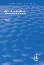 Law of Defamation in Commonwealth Africa book cover