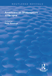 Americans on Shakespeare, 1776-1914 book cover