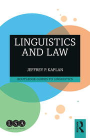 Linguistics and Law book cover