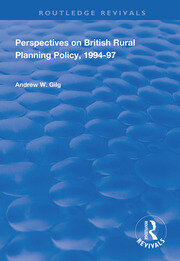 Perspectives on British Rural Planning Policy, 1994-97 book cover