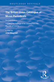 The British Union Catalogue of Music Periodicals book cover