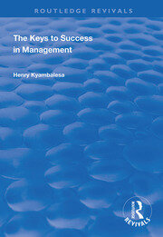 The Keys to Success in Management book cover