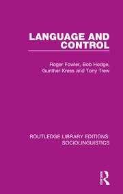 Language and Control book cover