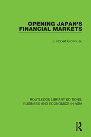 Opening Japan's Financial Markets book cover