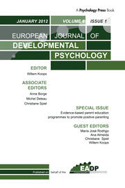 Evidence-based Parent Education Programmes to Promote Positive Parenting: A Special Issue of the European Journal of Developmental Psychology book cover