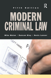 Modern Criminal Law: Fifth Edition book cover