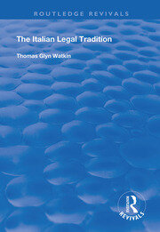 The Italian Legal Tradition book cover