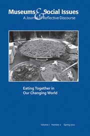 Eating Together in Our Changing World: Museums & Social Issues 7:1 Thematic Issue book cover