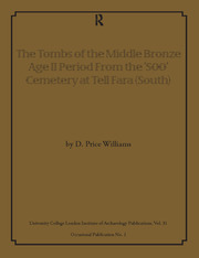 The Tombs of the Middle Bronze Age II Period From the ‘500’ Cemetery at Tell Fara (South) book cover