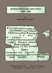 Roman Military Diplomas 1985 to 1993 book cover