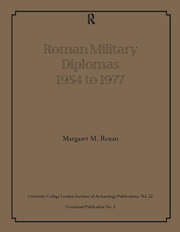 Roman Military Diplomas 1954 to 1977 book cover