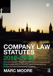 Company Law Statutes 2012-2013 book cover