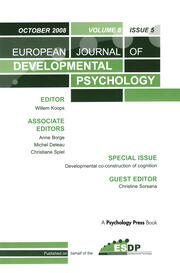 Developmental Co-construction of Cognition: A Special Issue of European Journal of Developmental Psychology book cover