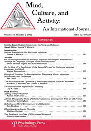 Ragnar Rommetveit: His Work and Influence:a Special Issue of mind, Culture, and Activity book cover