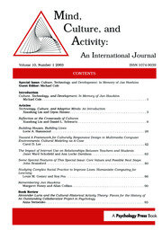 Culture, Technology, and Development: In Memory of Jan Hawkins:a Special Issue of mind, Culture, and Activity book cover