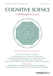2004 Rumelhart Prize Special Issue Honoring John R. Anderson: Theoretical Advances and Applications of Unified Computational Models: A Special Issue of Cognitive Science book cover