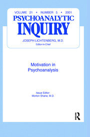 Motivation and Psychoanalysis: Psychoanalytic Inquiry, 21.5 book cover