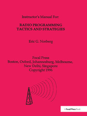 Radio Programming Tactics and Strategies book cover