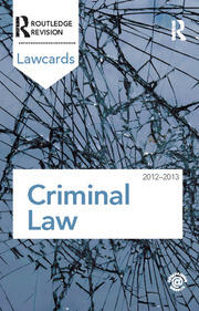 Criminal Lawcards 2012-2013 book cover