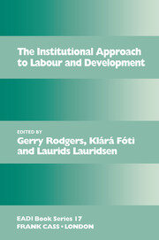 The Institutional Approach to Labour and Development book cover