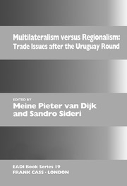 Multilateralism Versus Regionalism: Trade Issues after the Uruguay Round book cover