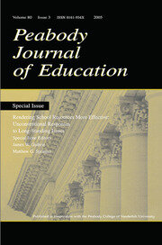 Rendering School Resources More Effective: Unconventional Reponses To Long-standing Issues:a Special Issue of the peabody Journal of Education book cover