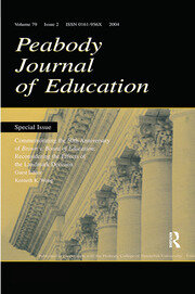 Commemorating the 50th Anniversary of brown V. Board of Education:: Reconsidering the Effects of the Landmark Decision:a Special Issue of the peabody Journal of Education book cover