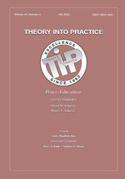 Peace Education Tip V44#4 book cover