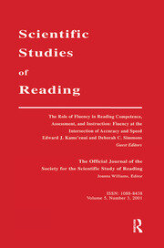 The Role of Fluency in Reading Competence, Assessment, and instruction: Fluency at the intersection of Accuracy and Speed: A Special Issue of scientific Studies of Reading book cover
