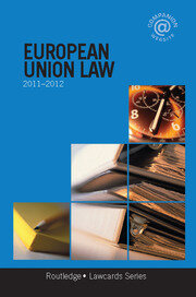 European Union Lawcards 2011-2012 book cover