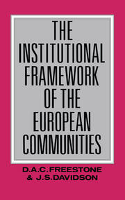 The Institutional Framework of the European Communities book cover
