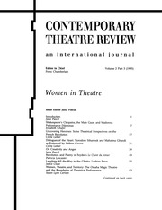 Women in Theatre 2#3 book cover