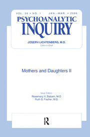 Mothers and Daughters II: Psychoanalytic Inquiry, 26.1 book cover