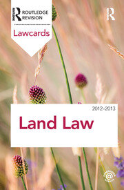 Land Law Lawcards 2012-2013 book cover