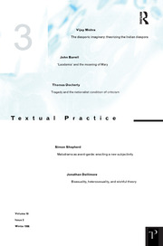 Textual Practice 10.3 book cover