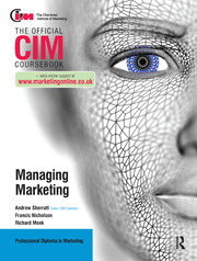 CIM Coursebook: Managing Marketing book cover