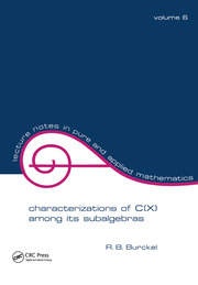 Characterization of C(x) among its Subalgebras book cover