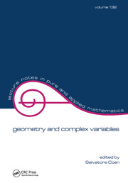 Geometry and Complex Variables book cover