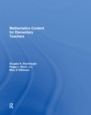 Mathematics Content for Elementary Teachers book cover