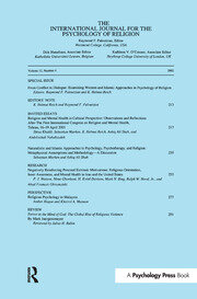 From Conflict to Dialogue: Examining Western and Islamic Approaches in Psychology of Religion: A Special Issue of the International Journal for the Psychology of Religion book cover