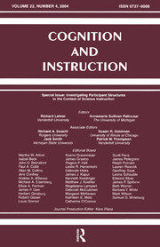 Investigating Participant Structures in the Context of Science Instruction: A Special Issue of Cognition and Instruction book cover