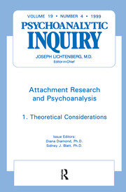 Attachment Research and Psychoanalysis: Psychoanalytic Inquiry, 19.4 book cover