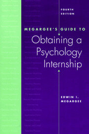 Megargee's Guide to Obtaining a Psychology Internship book cover