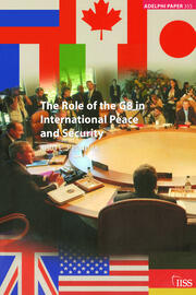 The Role of the G8 in International Peace and Security book cover