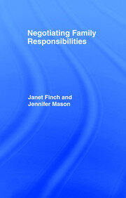 Negotiating Family Responsibilities book cover
