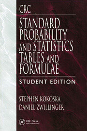 CRC Standard Probability and Statistics Tables and Formulae, Student Edition book cover