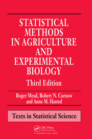 Statistical Methods in Agriculture and Experimental Biology book cover