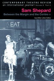 Sam Shepard V8 Pt 3 book cover