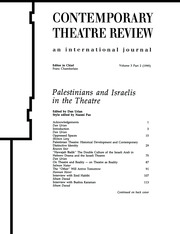 Palestinians and Israelis in the Theatre book cover