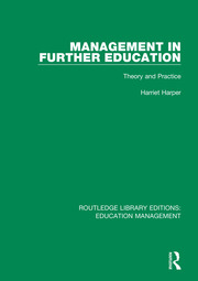 Management in Further Education: Theory and Practice book cover